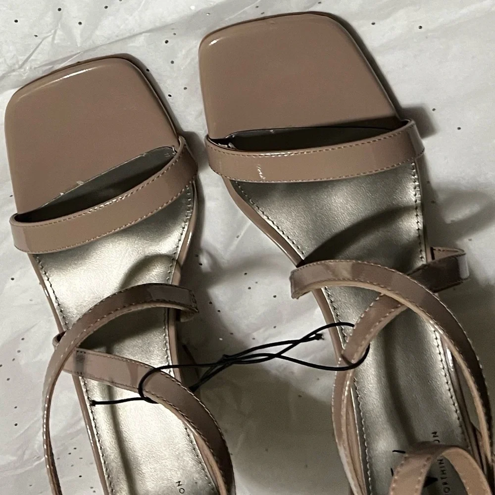 Worthington Patent Wedge Strappy Heels